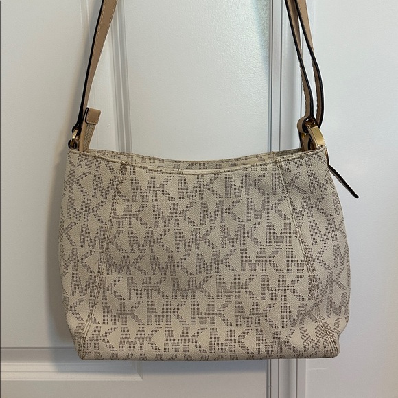 Michael Kors Handbags - Michael Kors Shoulder Bag - Taupe with Brown Strap